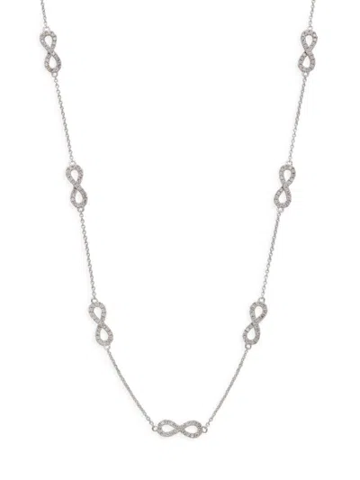 Saks Fifth Avenue Women's 14k White Gold & 1.07 Tcw Diamond Station Necklace