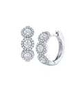 Saks Fifth Avenue Women's 14k White Gold & 1.1 Tcw Diamond Huggie Earrings In White Gold