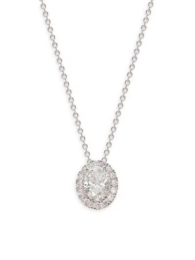 Saks Fifth Avenue Women's 14k White Gold & 1.1 Tcw Lab Grown Diamond Pendant Necklace