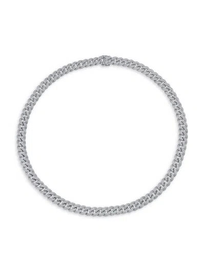 Saks Fifth Avenue Women's 14k White Gold & 11.53 Tcw Diamond Chain Necklace