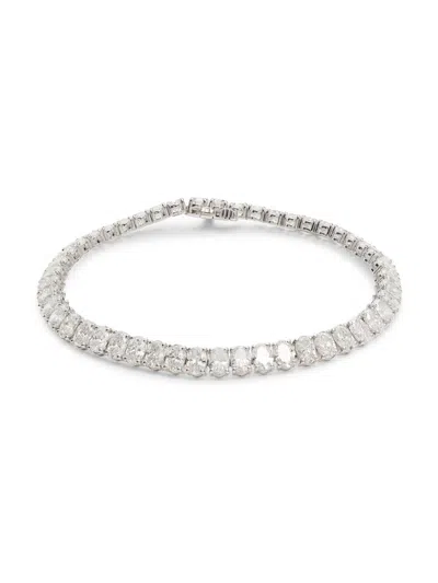 Saks Fifth Avenue Women's 14k White Gold & 11.75 Tcw Lab Grown Diamond Tennis Bracelet