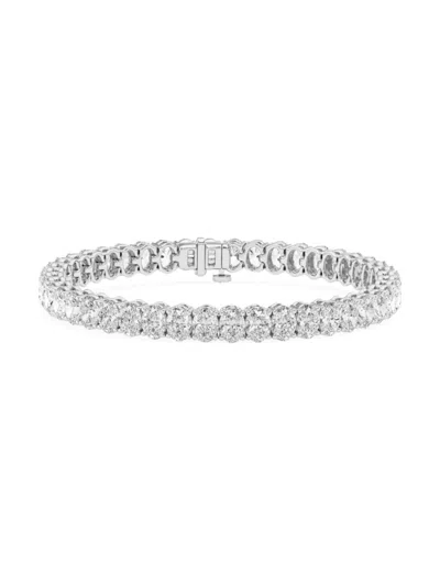 Saks Fifth Avenue Women's 14k White Gold & 12 Tcw Lab-grown Diamond Tennis Bracelet