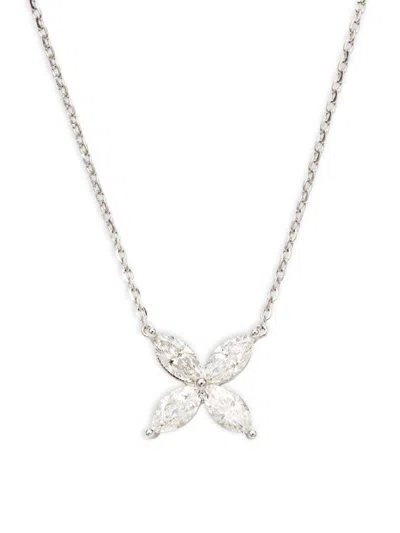 Saks Fifth Avenue Women's 14k White Gold & 1.20 Tcw Lab Grown Diamond Pendant Necklace