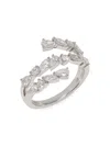 Saks Fifth Avenue Women's 14k White Gold & 1.23 Tcw Lab-grown Diamond Pear-cut Open Band Ring In Gold