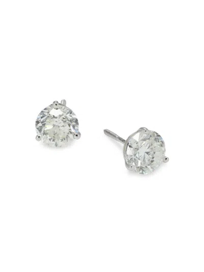 Saks Fifth Avenue Women's 14k White Gold & 1.25 Tcw Diamond Stud Earrings