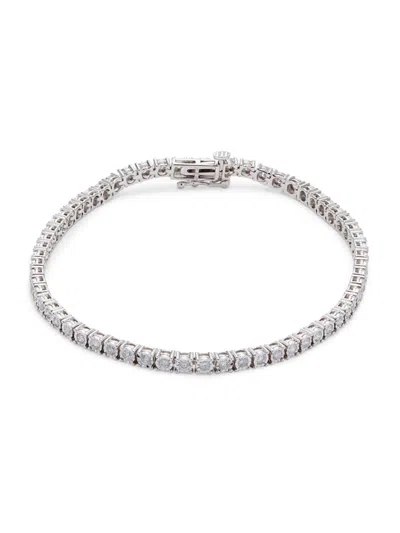 Saks Fifth Avenue Women's 14k White Gold & 1.25 Tcw Lab Grown Diamond Tennis Bracelet