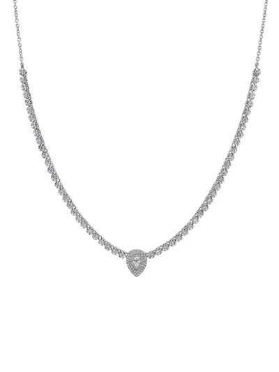 Saks Fifth Avenue Women's 14k White Gold & 1.28 Tcw Diamond Necklace
