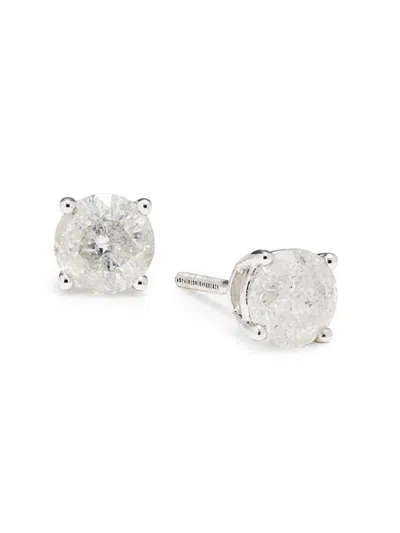 Saks Fifth Avenue Women's 14k White Gold & 1.4 Tcw Diamond Stud Earrings