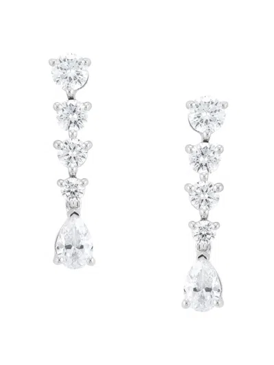 Saks Fifth Avenue Women's 14k White Gold & 1.5 Tcw Lab Created Diamond Drop Earrings