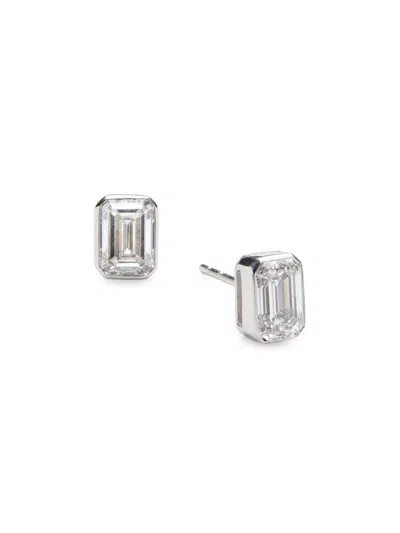 Saks Fifth Avenue Women's 14k White Gold & 1.5 Tcw Lab Grown Diamond Stud Earrings