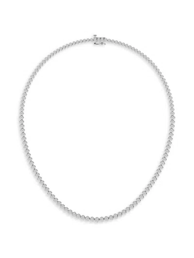 Saks Fifth Avenue Women's 14k White Gold & 15.0 Tcw Diamond Studded Necklace In Metallic