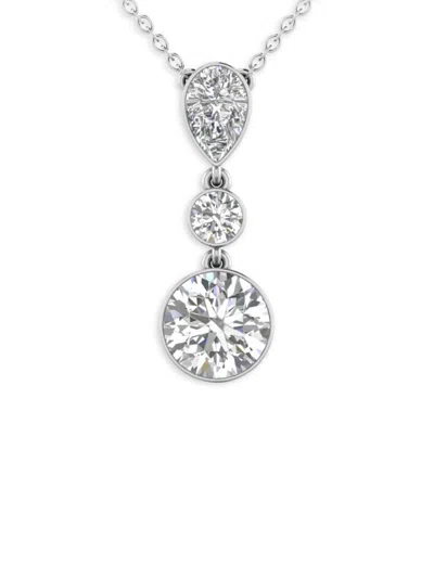 Saks Fifth Avenue Women's 14k White Gold & 1.50 Tcw Lab Grown Diamond Pendant