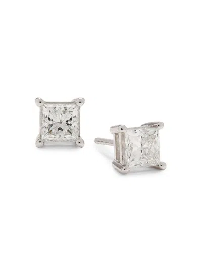 Saks Fifth Avenue Women's 14k White Gold & 1.5tcw Lab-grown Diamond Stud Earrings