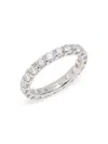 Saks Fifth Avenue Women's 14k White Gold & 2 Tcw Diamond Eternity Band Ring In White Gold