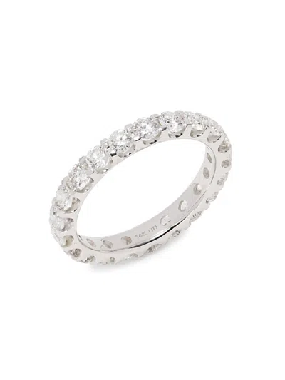 Saks Fifth Avenue Women's 14k White Gold & 2 Tcw Diamond Eternity Ring