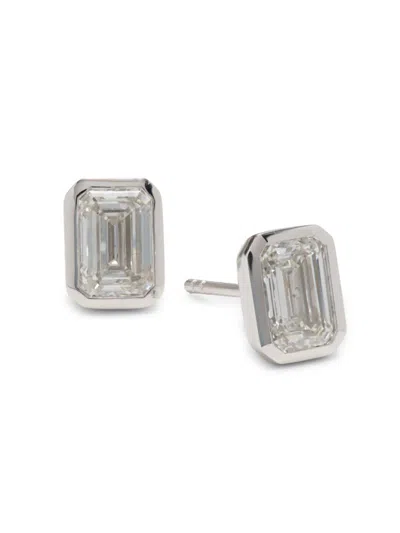 Saks Fifth Avenue Women's 14k White Gold & 2 Tcw Lab Grown Diamond Stud Earrings