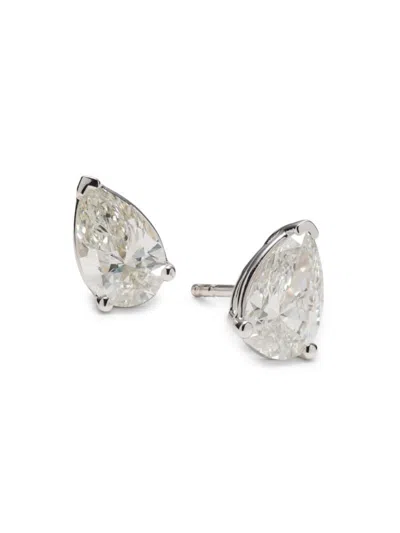 Saks Fifth Avenue Women's 14k White Gold & 2 Tcw Lab-grown Diamond Stud Earrings