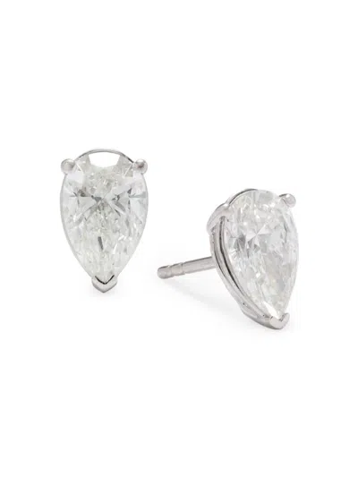 Saks Fifth Avenue Women's 14k White Gold & 2 Tcw Lab Grown Diamond Stud Earrings