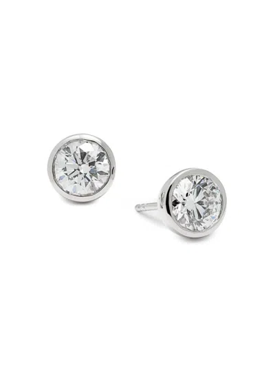 Saks Fifth Avenue Women's 14k White Gold & 2 Tcw Lab Grown Diamond Stud Earrings