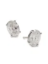 Saks Fifth Avenue Women's 14k White Gold & 2 Tcw Lab-grown Diamond Stud Earrings In Silver
