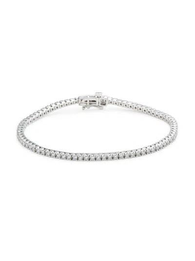 Saks Fifth Avenue Women's 14k White Gold & 2 Tcw Lab Grown Diamond Tennis Bracelet
