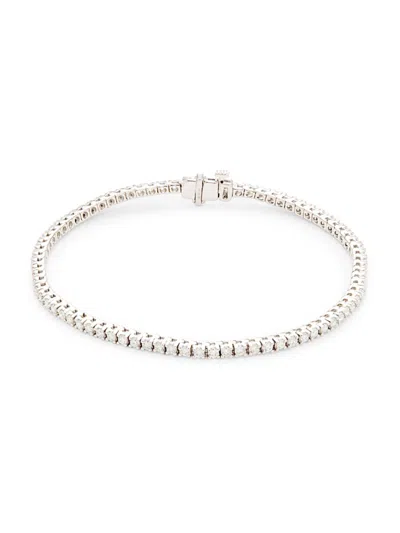 Saks Fifth Avenue Women's 14k White Gold & 2 Tcw Lab Grown Diamond Tennis Bracelet
