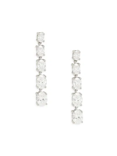 Saks Fifth Avenue Women's 14k White Gold & 2.15 Tcw Lab Grown Diamond Drop Earrings