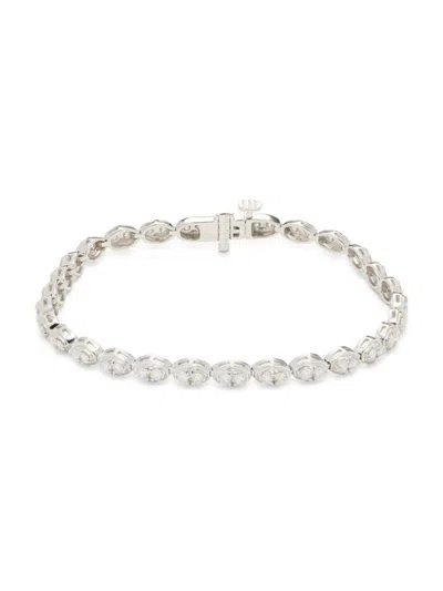 Saks Fifth Avenue Women's 14k White Gold & 2.23 Tcw Lab Grown Diamond Bracelet
