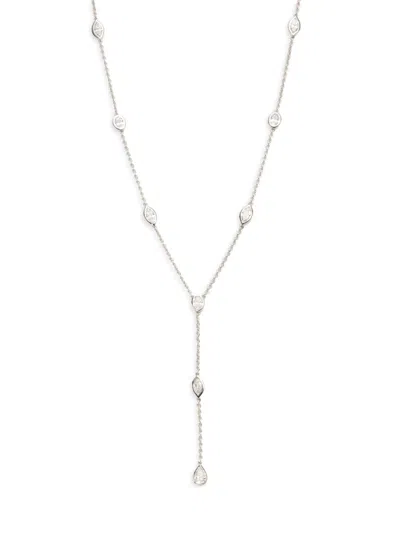 Saks Fifth Avenue Women's 14k White Gold & 2.25 Tcw Lab Grown Diamond Lariat Necklace