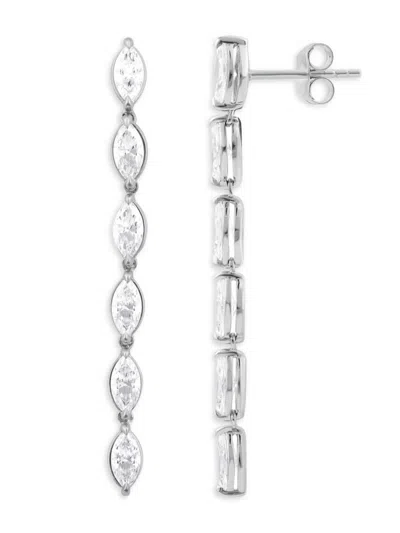 Saks Fifth Avenue Women's 14k White Gold & 2.5 Tcw Diamond Lab Grown Diamond Drop Earrings In Metallic
