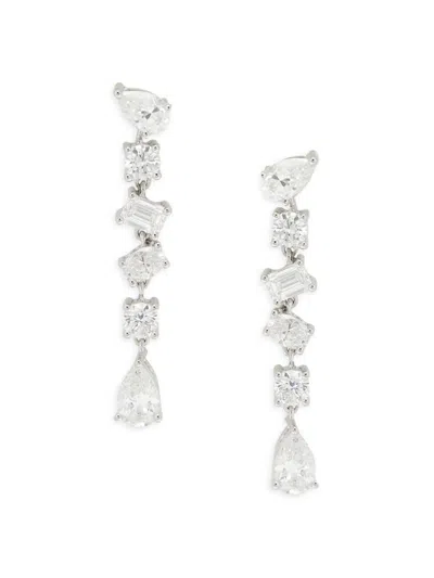 Saks Fifth Avenue Women's 14k White Gold & 2.62 Tcw Lab Grown Diamond Drop Earrings