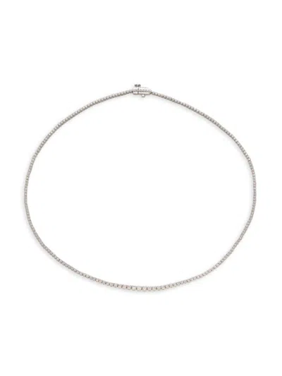 Saks Fifth Avenue Women's 14k White Gold & 2.96 Tcw Lab Grown Diamond Tennis Necklace