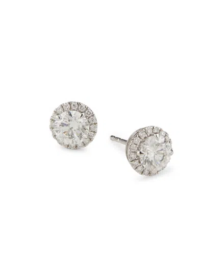 Saks Fifth Avenue Women's 14k White Gold & 2tcw Lab-grown Diamond Stud Earrings