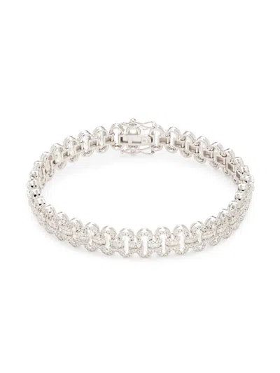 Saks Fifth Avenue Women's 14k White Gold & 3 Tcw Diamond Bracelet In Metallic