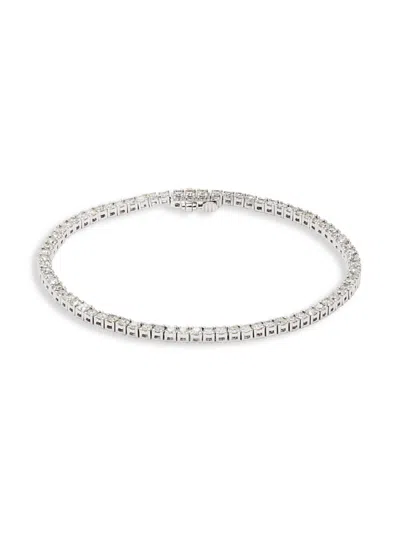 Saks Fifth Avenue Women's 14k White Gold & 3 Tcw Diamond Tennis Bracelet