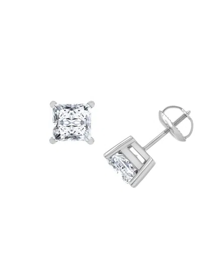 Saks Fifth Avenue Women's 14k White Gold & 3 Tcw Natural Diamond Stud Earrings
