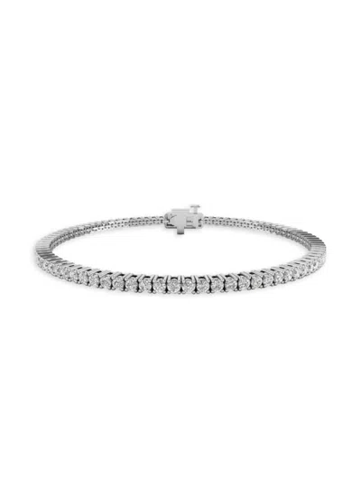 Saks Fifth Avenue Women's 14k White Gold & 3.00 Tcw Lab Grown Diamond Tennis Bracelet