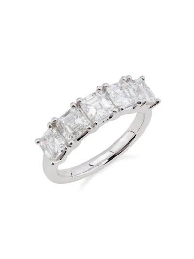Saks Fifth Avenue Women's 14k White Gold & 3.25 Tcw Lab-grown Diamond Ring