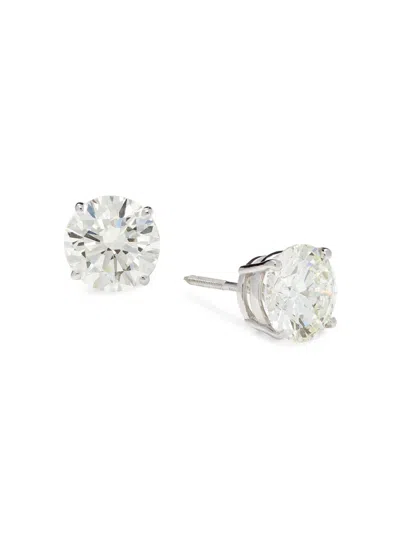 Saks Fifth Avenue Women's 14k White Gold & 3.50 Tcw Diamond Stud Earrings