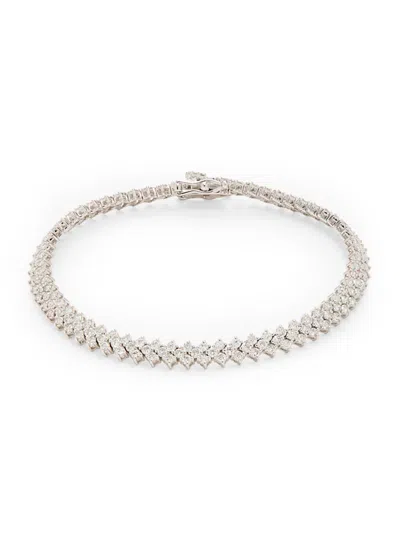 Saks Fifth Avenue Women's 14k White Gold & 4 Tcw Diamond Tennis Bracelet