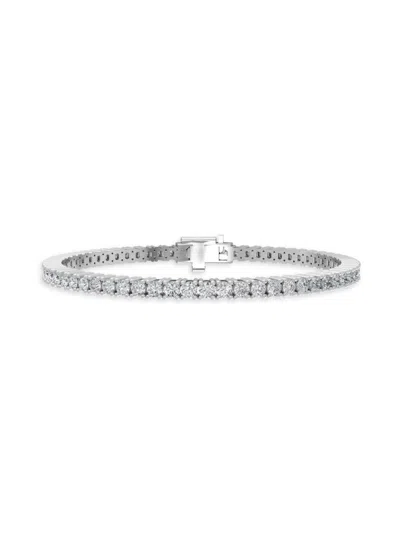 Saks Fifth Avenue Women's 14k White Gold & 4 Tcw Lab Grown Diamond Tennis Bracelet