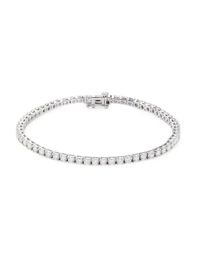 Saks Fifth Avenue Women's 14k White Gold & 4 Tcw Natural Diamond Tennis Bracelet