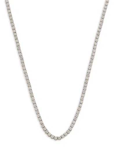 Saks Fifth Avenue Women's 14k White Gold & 4.05 Tcw Diamond Necklace In Metallic