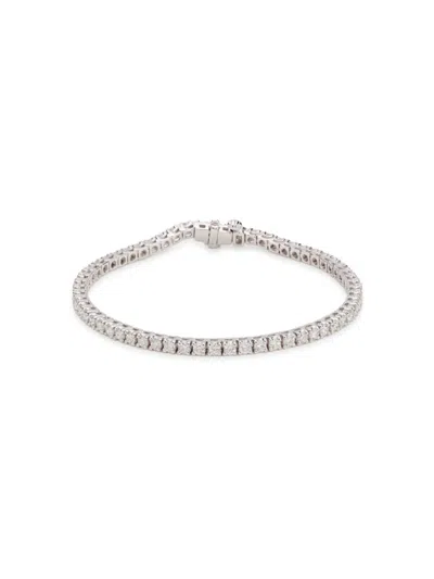 Saks Fifth Avenue Women's 14k White Gold & 4.1 Tcw Lab Grown Diamond Tennis Bracelet