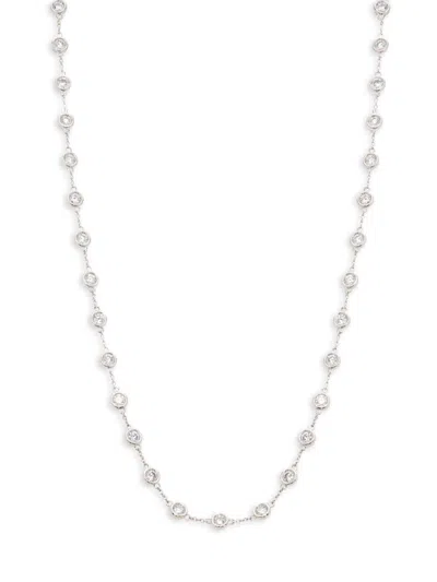 Saks Fifth Avenue Women's 14k White Gold & 4.45 Tcw Lab Grown Diamond Station Necklace