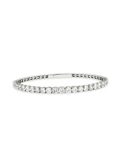 Saks Fifth Avenue Women's 14k White Gold & 5 Tcw Lab Grown Diamond Bangle Bracelet