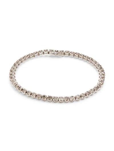 Saks Fifth Avenue Women's 14k White Gold & 5 Tcw Lab Grown Diamond Tennis Bracelet