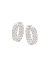 Saks Fifth Avenue Women's 14k White Gold & 5.00 Tcw Lab-grown Diamond Hoop Earrings In Silver
