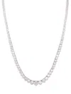 Saks Fifth Avenue Women's 14k White Gold & 5.00 Tcw Lab-grown Diamond Necklace/17.5" In Metallic