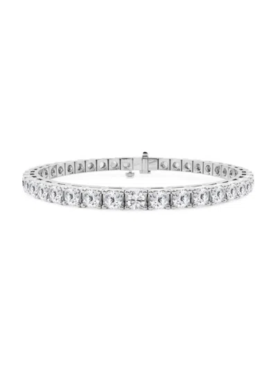 Saks Fifth Avenue Women's 14k White Gold & 5.00 Tcw Round Lab-grown Diamond Tennis Bracelet In 10 Tcw